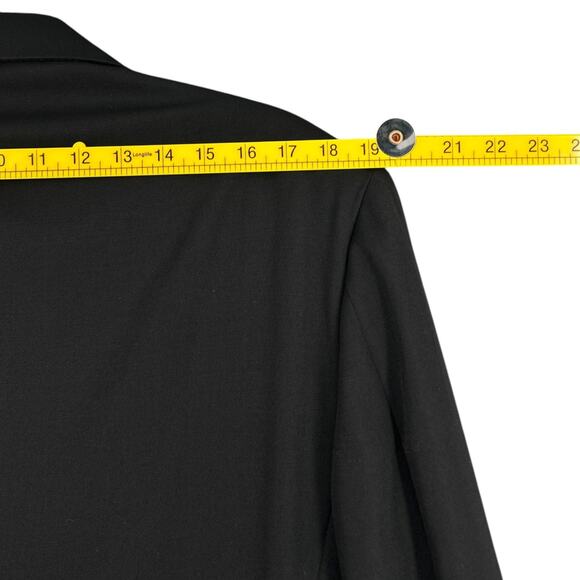 Evan Picone Black Two Button Closure Notched Lapels Flap Pockets Blazer 41L - Picture 11 of 11